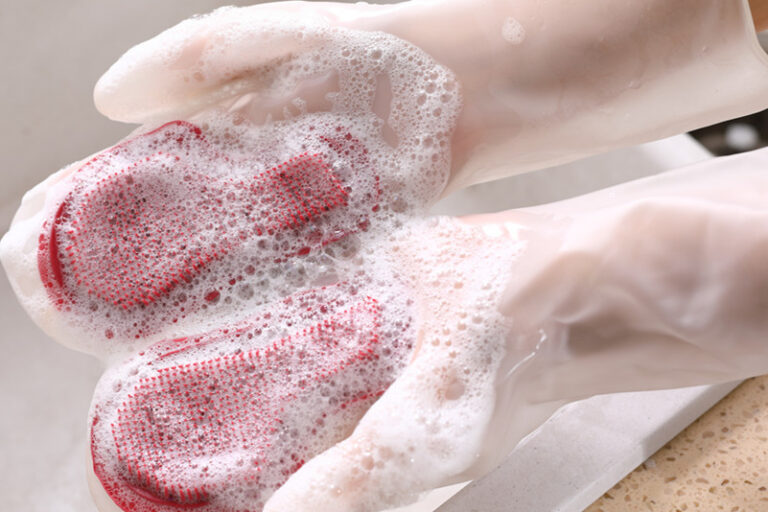 Kitchen multifunctional dishwashing gloves (4)