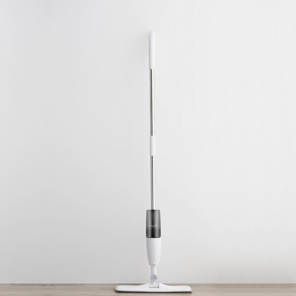 360 Degree Rotating Floor Spray Mop with Microfiber Pad (1) Spray mop for home use with 360-degree rotating pole, ergonomic handle, and refillable water tank