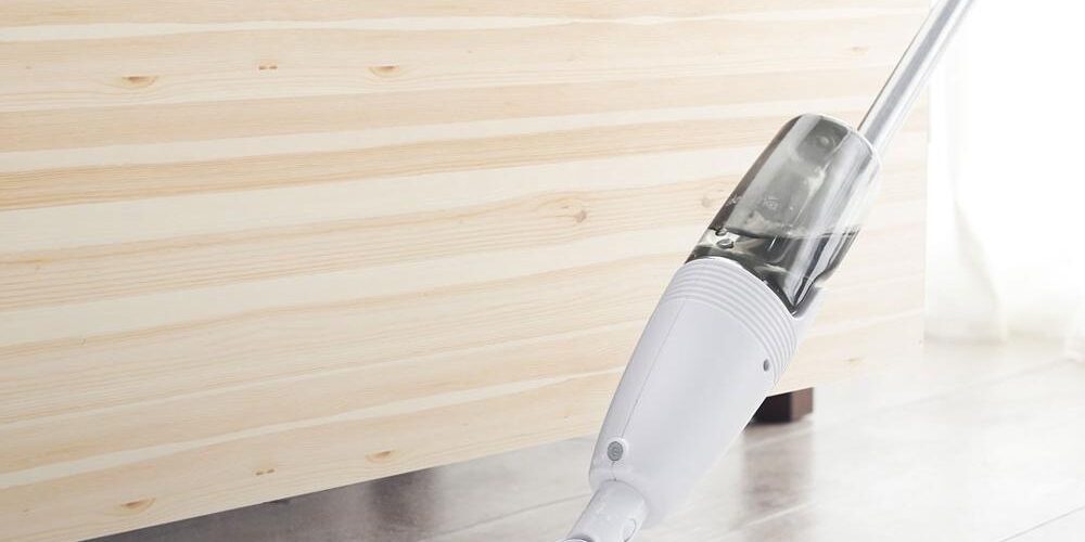 Spray mop for home use with 360-degree rotating pole, ergonomic handle, and refillable water tank