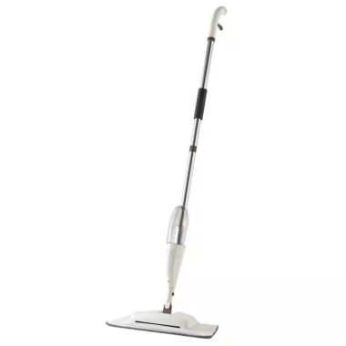 Spray mop for home use with 360-degree rotating pole, ergonomic handle, and refillable water tank