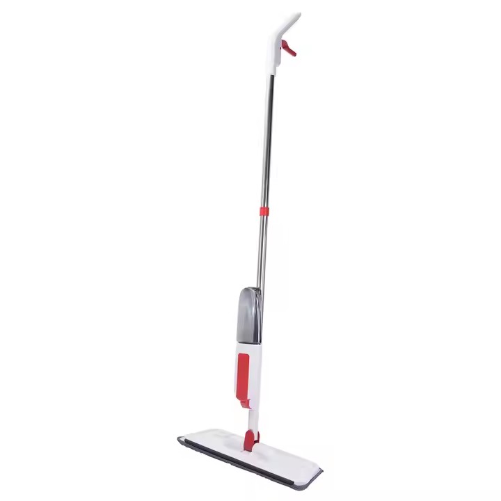 Home cleaning spray mop with 360-degree swivel head and refillable water bottle