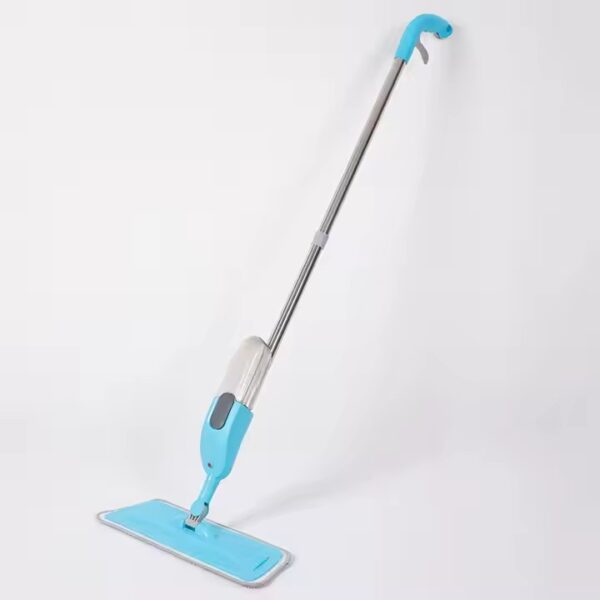 Home cleaning spray mop with 360-degree swivel head and refillable water bottle