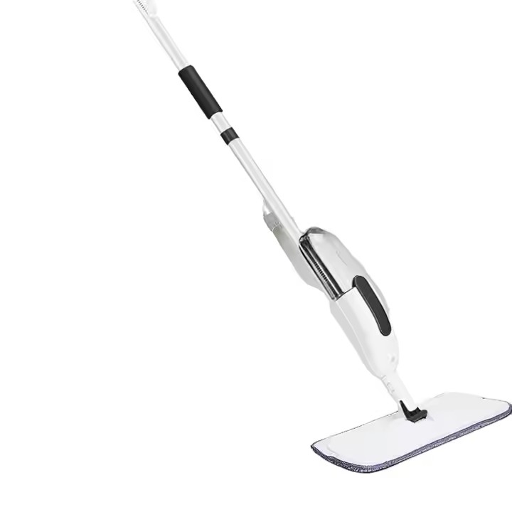 Home cleaning spray mop with 360-degree swivel head and refillable water bottle