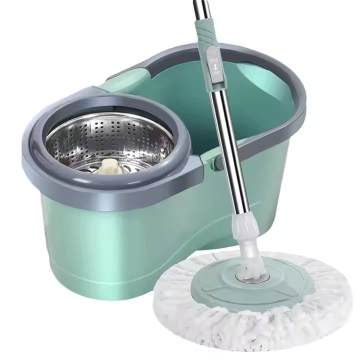 Durable home cleaning 360 spin mop with easy wringing bucket