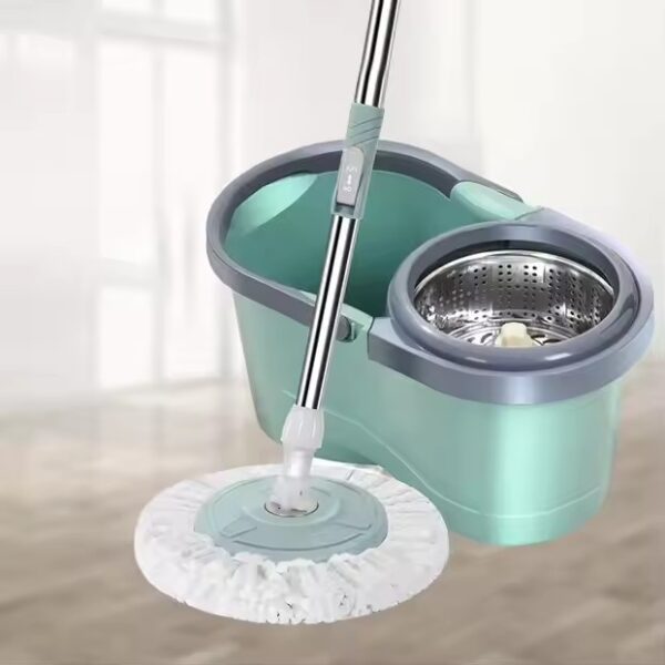 Durable home cleaning 360 spin mop with easy wringing bucket