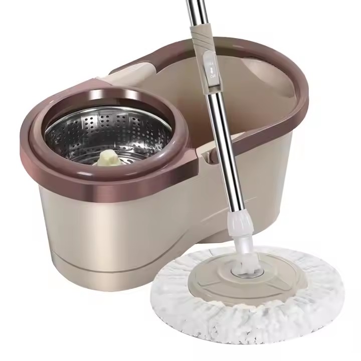 Durable home cleaning 360 spin mop with easy wringing bucket