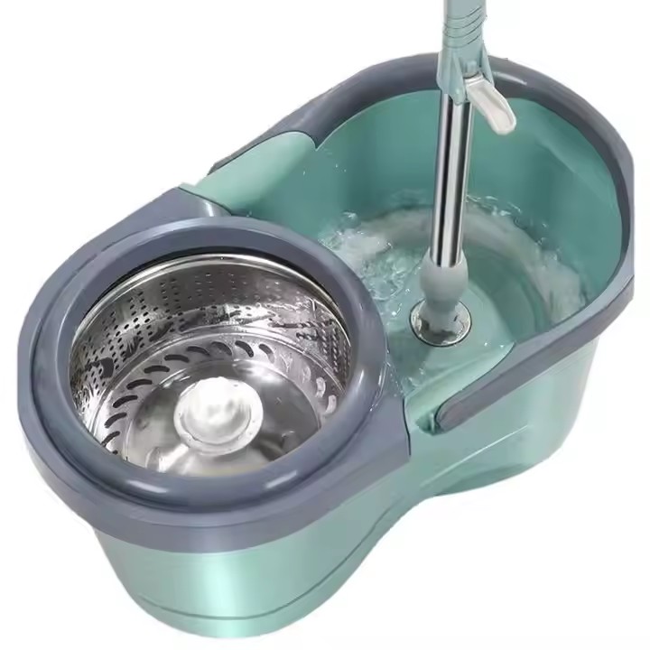 Durable home cleaning 360 spin mop with easy wringing bucket