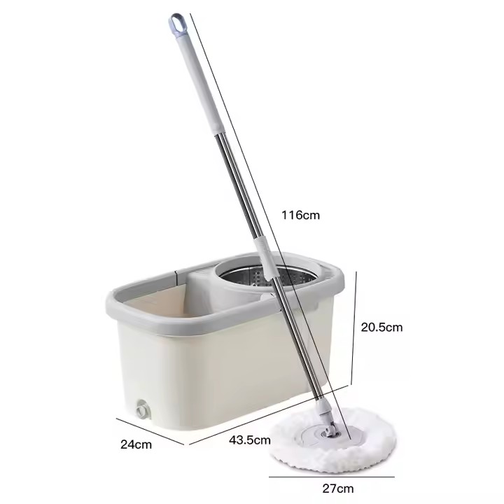 New detachable stainless steel magic spin mop for home cleaning