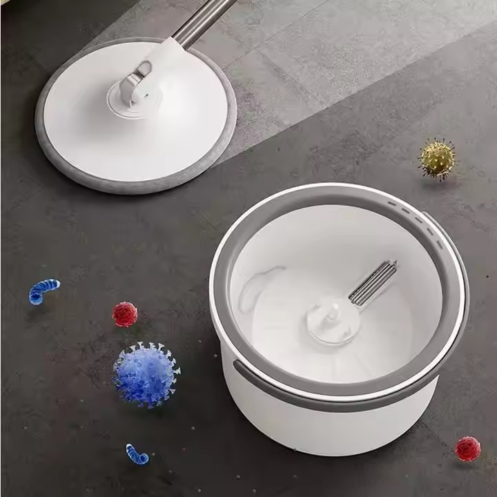 New design 360-degree spin mop with built-in washing bucket