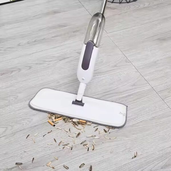 Hot-selling microfiber spray mop with 360-degree swivel head and ergonomic handle for easy home cleaning