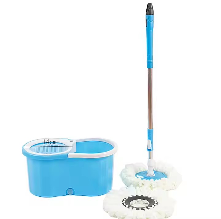 Easy-clean 360° microfiber spin mop for home and commercial floors