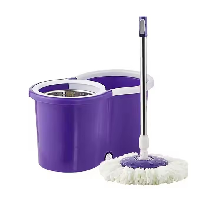 Easy-clean 360° microfiber spin mop for home and commercial floors
