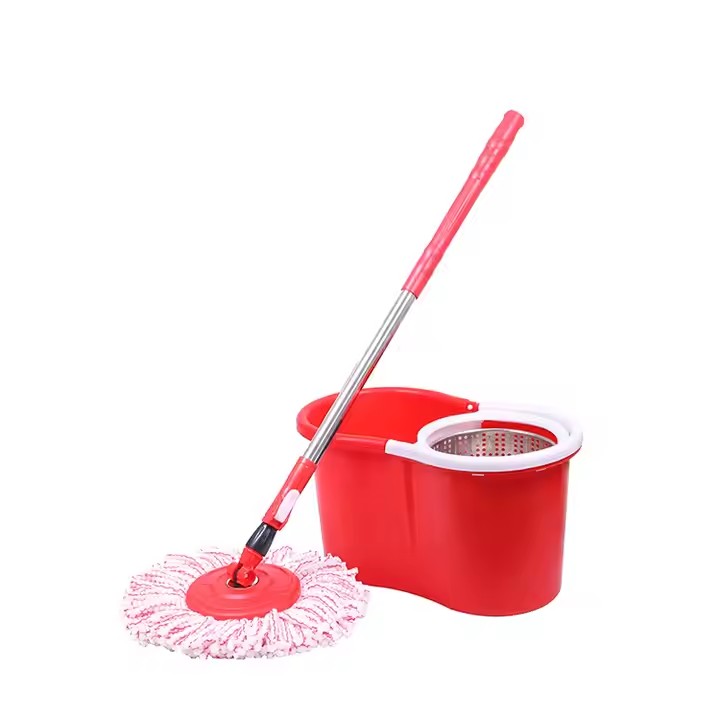 Easy-clean 360° microfiber spin mop for home and commercial floors
