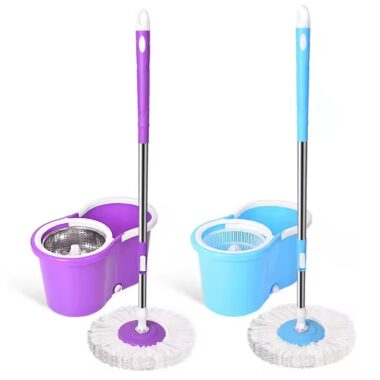 Easy-clean 360° microfiber spin mop for home and commercial floors