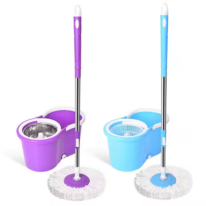Easy-clean 360° microfiber spin mop for home and commercial floors