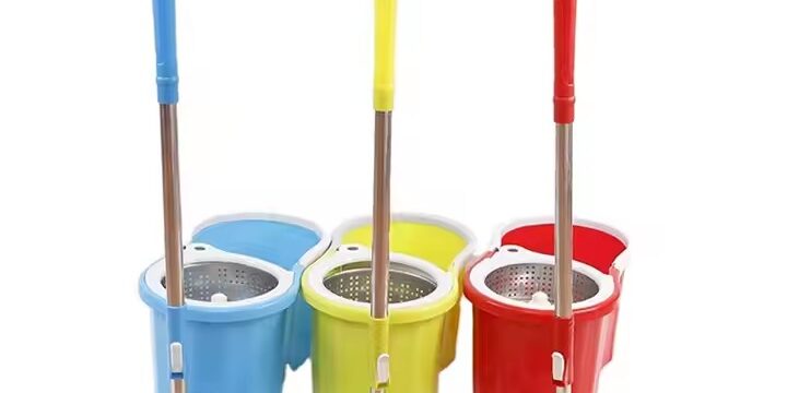 Easy-clean 360° microfiber spin mop for home and commercial floors