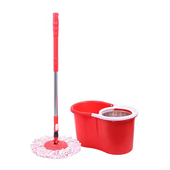 Easy-clean 360° microfiber spin mop for home and commercial floors