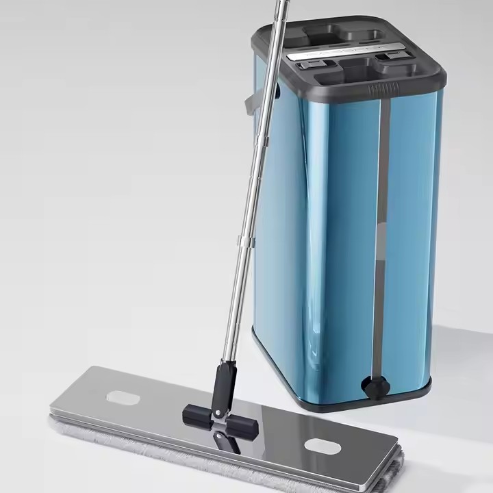 High-quality hands-free magic flat mop with microfiber pad