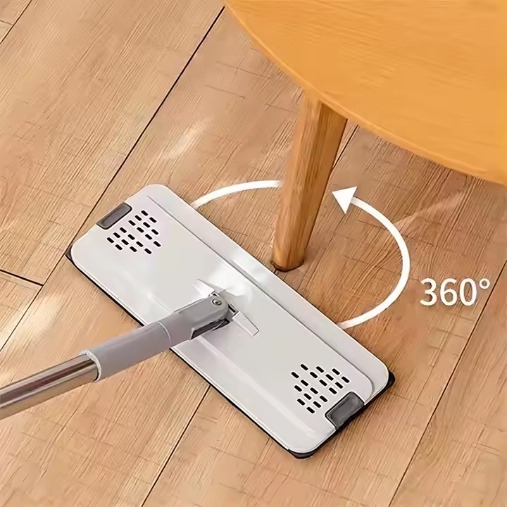 Premium microfiber flat mop for home floor cleaning with reusable pads