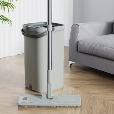 Premium microfiber flat mop for home floor cleaning with reusable pads