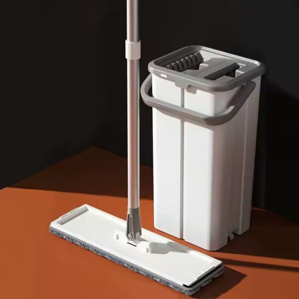 Premium microfiber flat mop for home floor cleaning with reusable pads