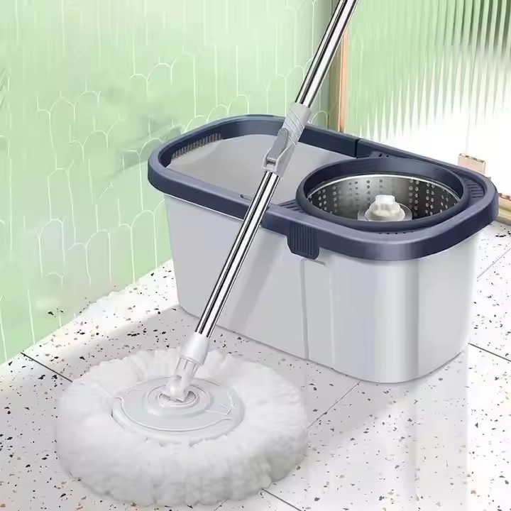High-quality 360° easy-wring microfiber spin mop for floor cleaning