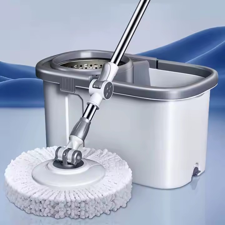 High-quality 360° easy-wring microfiber spin mop for floor cleaning