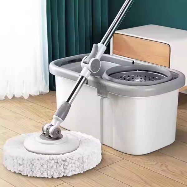 High-quality 360° easy-wring microfiber spin mop for floor cleaning