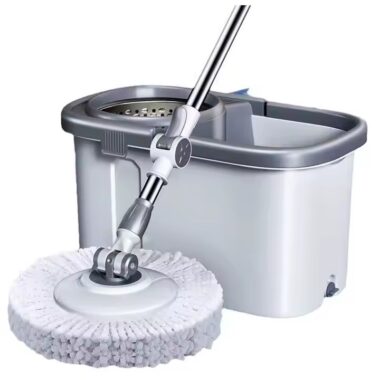 High-quality 360° easy-wring microfiber spin mop for floor cleaning