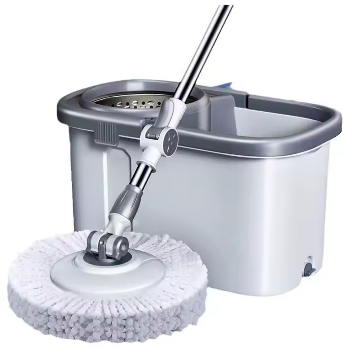 High-quality 360° easy-wring microfiber spin mop for floor cleaning