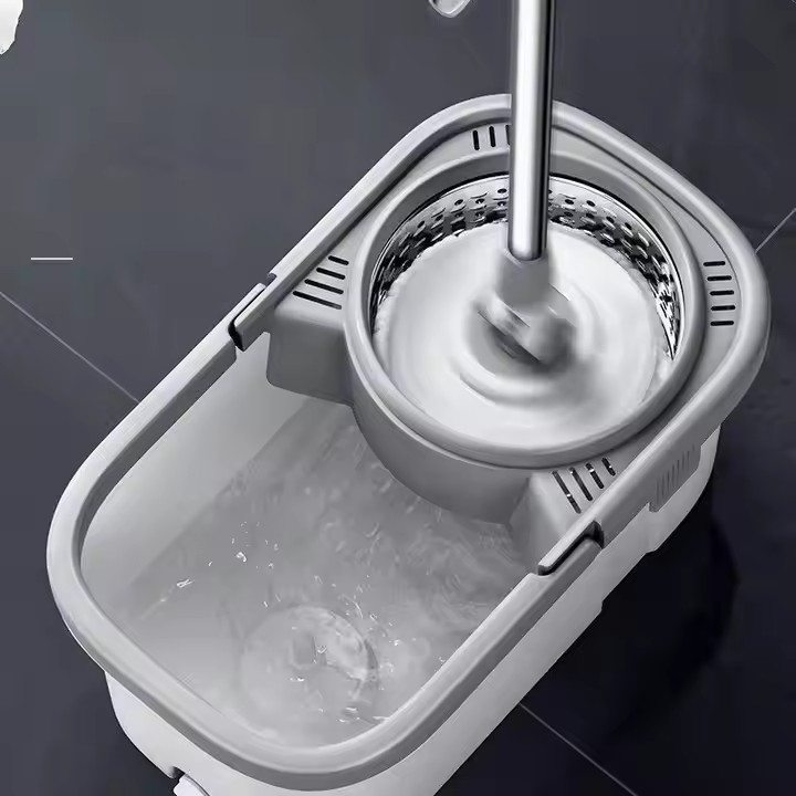 High-quality 360° easy-wring microfiber spin mop for floor cleaning