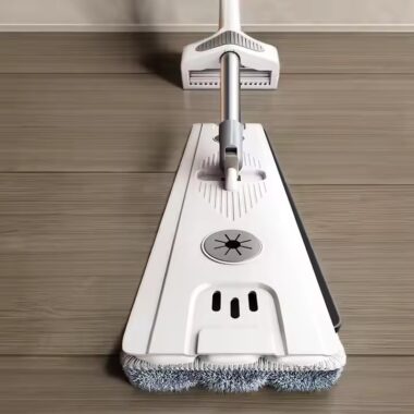 Hands-free 360-degree microfiber flat mop for home and commercial use