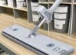 Hands-free 360-degree microfiber flat mop for home and commercial use