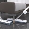 Hands-free 360-degree microfiber flat mop for home and commercial use