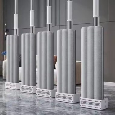 Hands-free 360-degree microfiber flat mop for home and commercial use