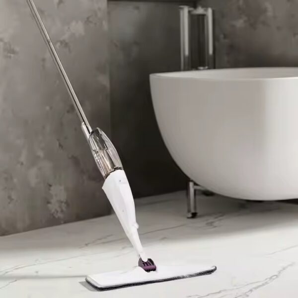 Flat Magic Microfiber Spray Mop for Effortless Home Cleaning (1) Magic flat spray mop with microfiber pad, ergonomic handle, and 360-degree swivel head