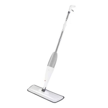 Magic flat spray mop with microfiber pad, ergonomic handle, and 360-degree swivel head