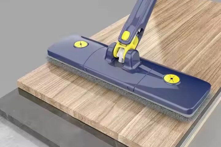 High-efficiency microfiber flat mop with washable pads (2) Super absorbent microfiber flat mop for household floor cleaning