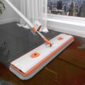 Super absorbent microfiber flat mop for household floor cleaning