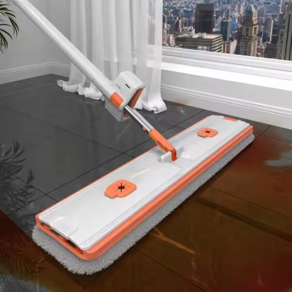 Super absorbent microfiber flat mop for household floor cleaning