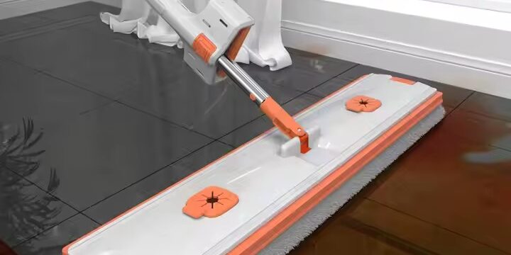 Super absorbent microfiber flat mop for household floor cleaning