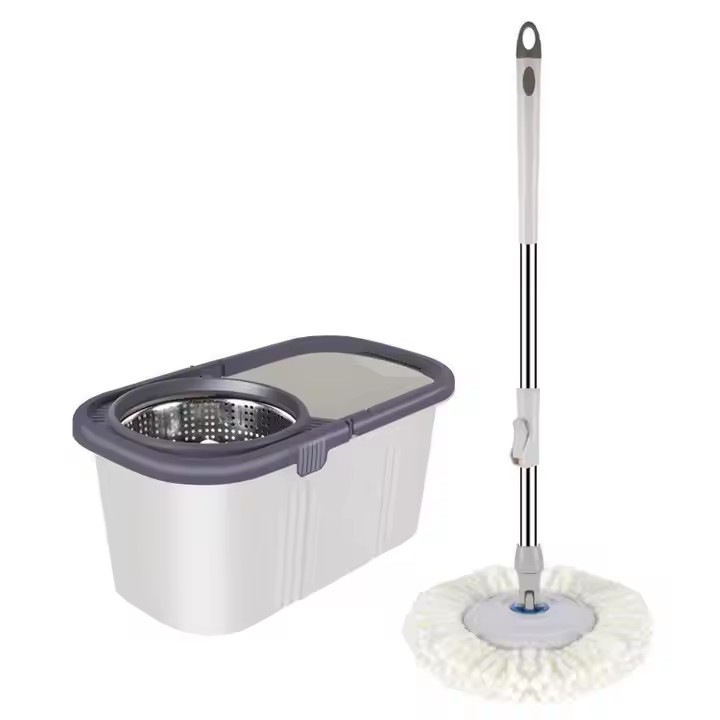 360-degree microfiber magic spin mop with rotating head and bucket