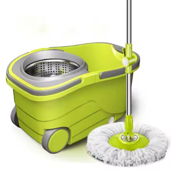 360-degree microfiber magic spin mop with rotating head and bucket