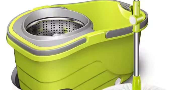 360-degree microfiber magic spin mop with rotating head and bucket