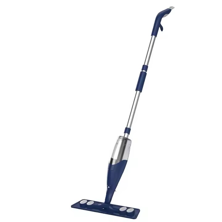 Ergonomic microfiber spray mop with refillable bottle and 360-degree rotating head for home cleaning