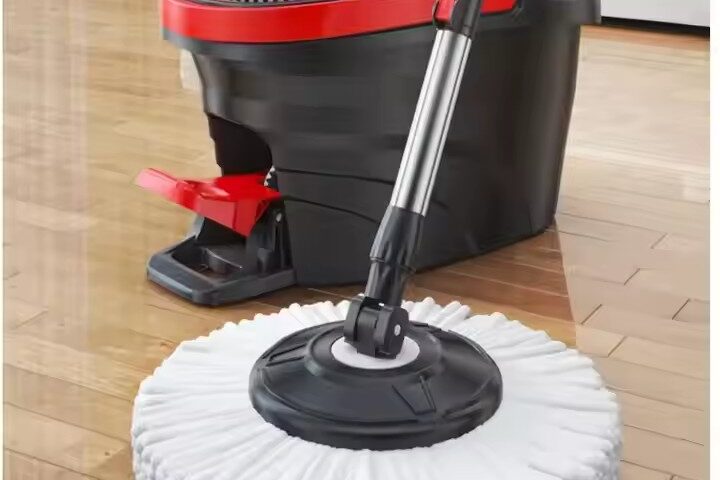 Microfiber magic handle spin mop set – 360-degree rotating cleaning mop (1) New 360° microfiber spin mop with ergonomic magic handle and bucket