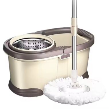 New 360° microfiber spin mop with ergonomic magic handle and bucket

