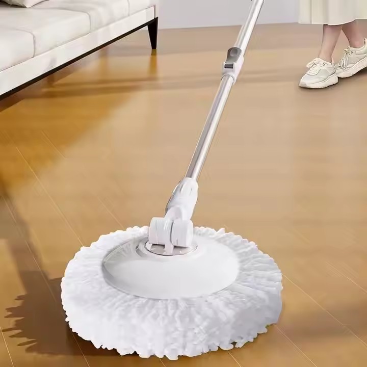 Factory direct 360° microfiber spin mop with rotating head and bucket