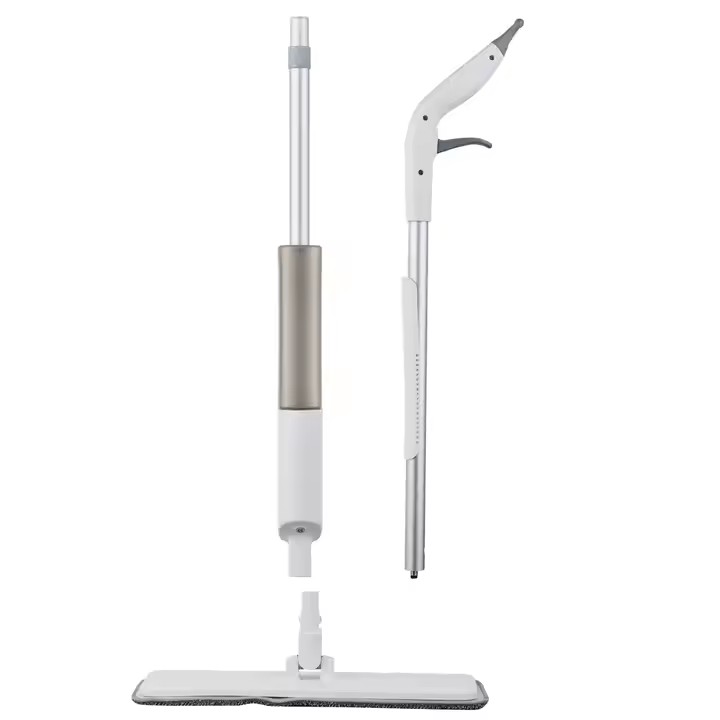 Ergonomic portable spray mop for household floor cleaning with 360° rotating head