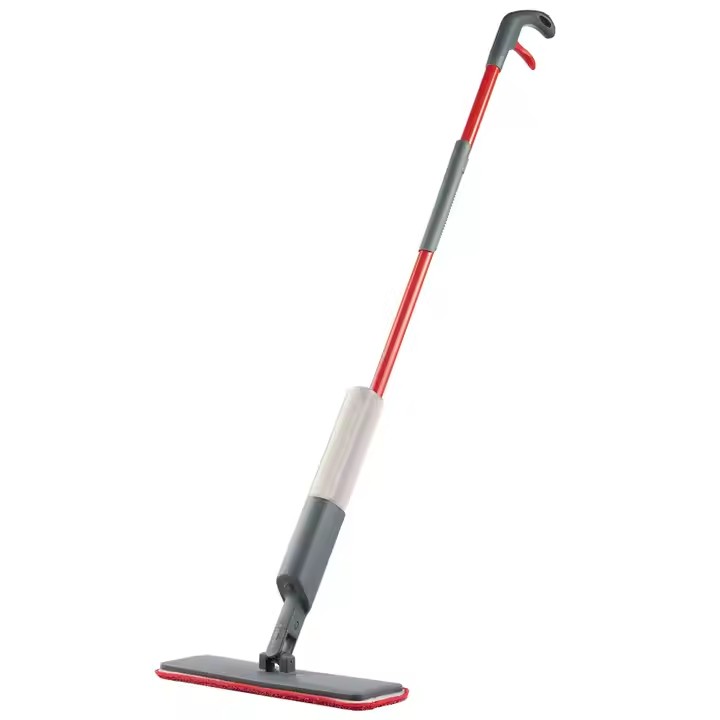 Ergonomic portable spray mop for household floor cleaning with 360° rotating head